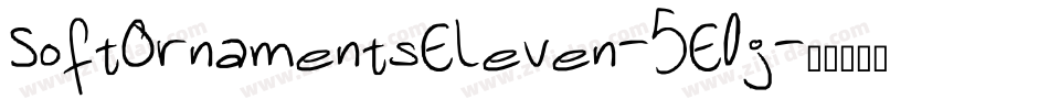 SoftOrnamentsEleven-5E0j字体转换