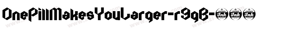 OnePillMakesYouLarger-r9gB字体转换