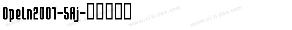 Opeln2001-5Aj字体转换