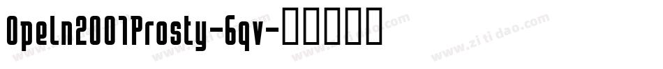 Opeln2001Prosty-6qv字体转换