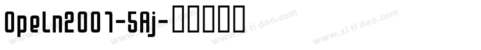 Opeln2001-5Aj字体转换