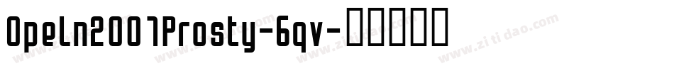 Opeln2001Prosty-6qv字体转换
