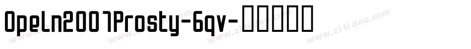 Opeln2001Prosty-6qv字体转换