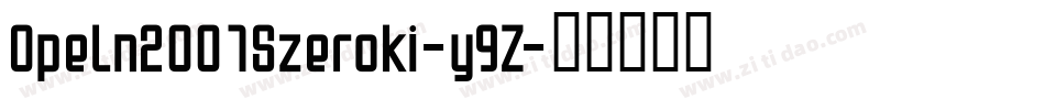 Opeln2001Szeroki-y9Z字体转换