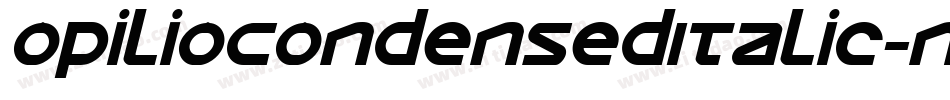 OpilioCondensedItalic-nWGM字体转换