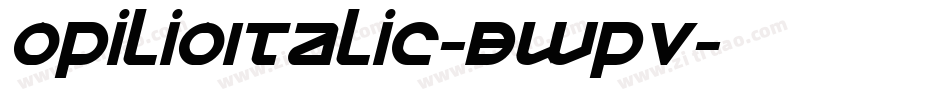 OpilioItalic-BwPV字体转换