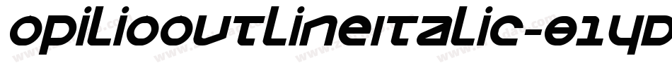 OpilioOutlineItalic-81YD字体转换
