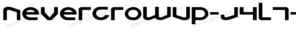 NeverGrowUp-J4l7字体转换