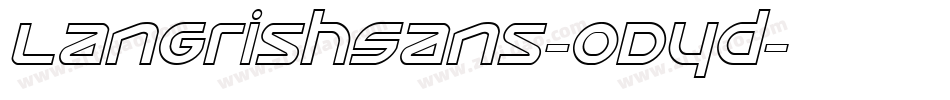 LangrishSans-oDYd字体转换
