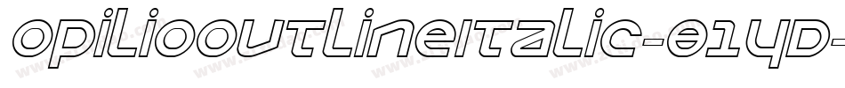 OpilioOutlineItalic-81YD字体转换