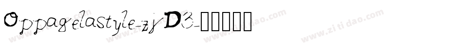 Oppagelastyle-zjD3字体转换