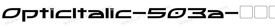OpticItalic-503a字体转换