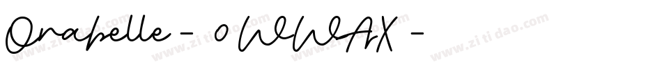 Orabelle-0WWAX字体转换