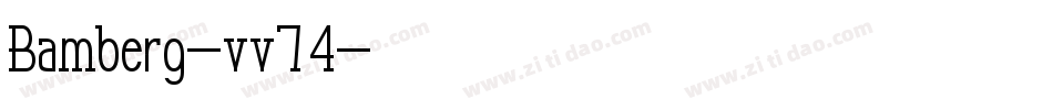 Bamberg-vv74字体转换