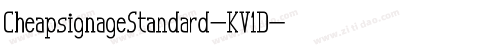 CheapsignageStandard-KV1D字体转换