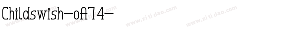 Childswish-oA74字体转换