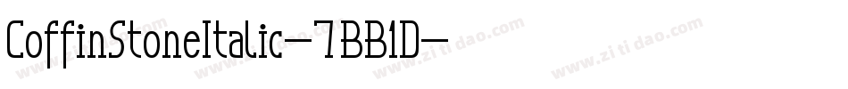CoffinStoneItalic-7BB1D字体转换