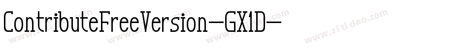 ContributeFreeVersion-GX1D字体转换