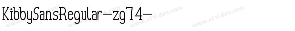 KibbySansRegular-zg74字体转换