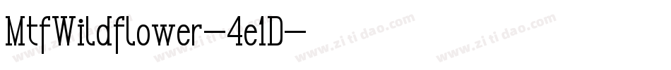 MtfWildflower-4e1D字体转换
