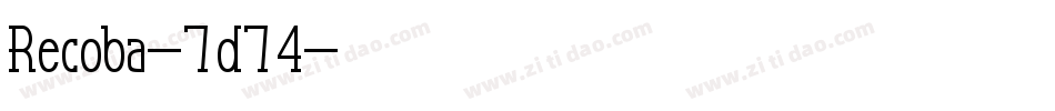 Recoba-7d74字体转换
