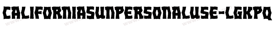 CaliforniaSunPersonalUse-lgKPq字体转换