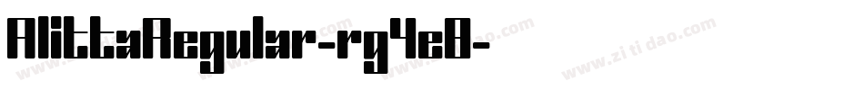 AlittaRegular-rg4e8字体转换