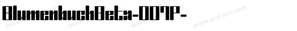 BlumenbuchBeta-OO7P字体转换