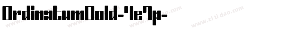 OrdinatumBold-4e7p字体转换