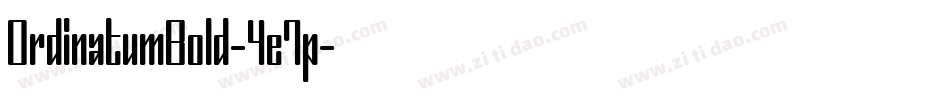 OrdinatumBold-4e7p字体转换