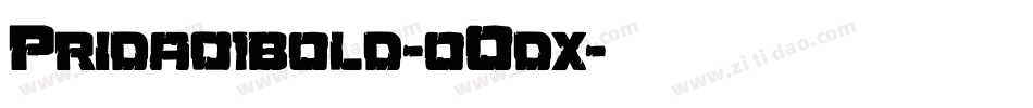 Prida01bold-oOdx字体转换