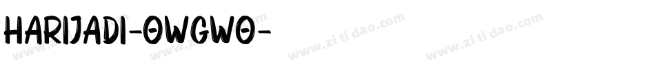Harijadi-owgWo字体转换