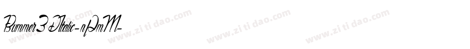 Bummer3DItalic-nPmM字体转换