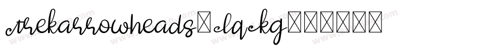 Trekarrowheads-LqKg字体转换