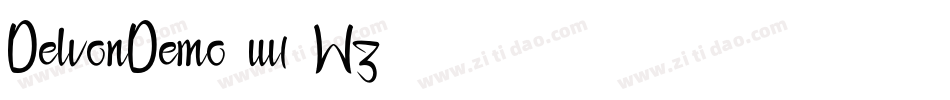 DelvonDemo-w13Wz字体转换