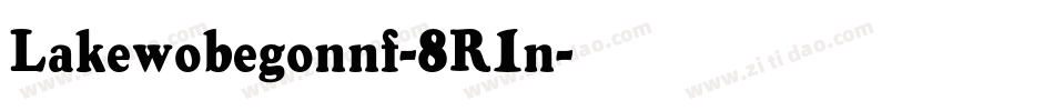 Lakewobegonnf-8R1n字体转换