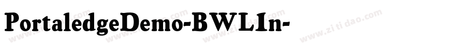 PortaledgeDemo-BWL1n字体转换 PortaledgeDemo-BWL1n字体转换