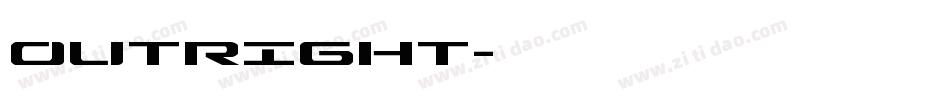 OUTRIGHT字体转换