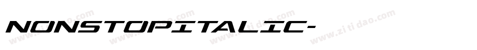NONSTOPITALIC字体转换