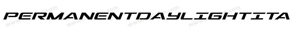 PERMANENTDAYLIGHTITALIC字体转换