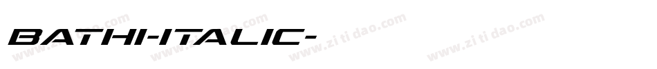 bathi-italic字体转换