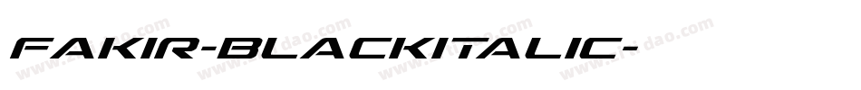 fakir-blackitalic字体转换