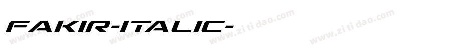 fakir-italic字体转换