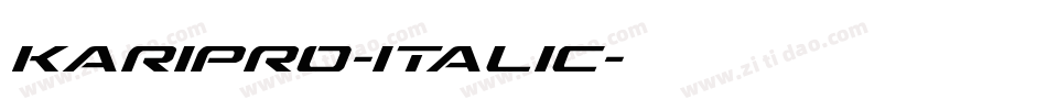 karipro-italic字体转换 karipro-italic字体转换