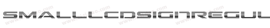 SmallLcdSignRegular-eLvm字体转换