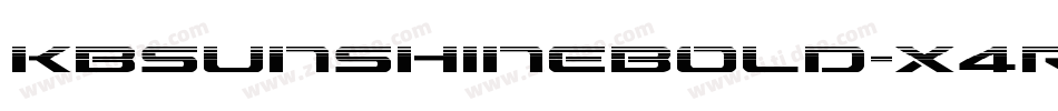 Kbsunshinebold-x4Rj字体转换