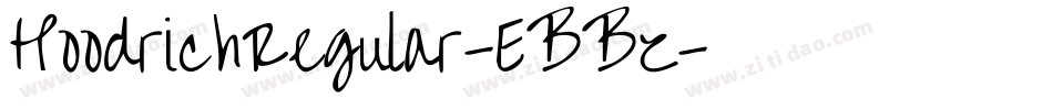 HoodrichRegular-EBBz字体转换