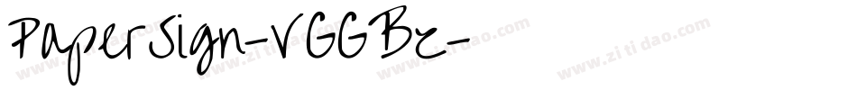 PaperSign-VGGBz字体转换