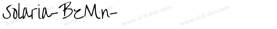 Solaria-BzMn字体转换