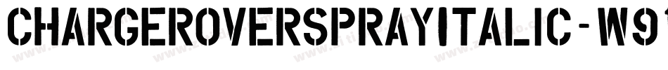ChargerOversprayItalic-W91O字体转换